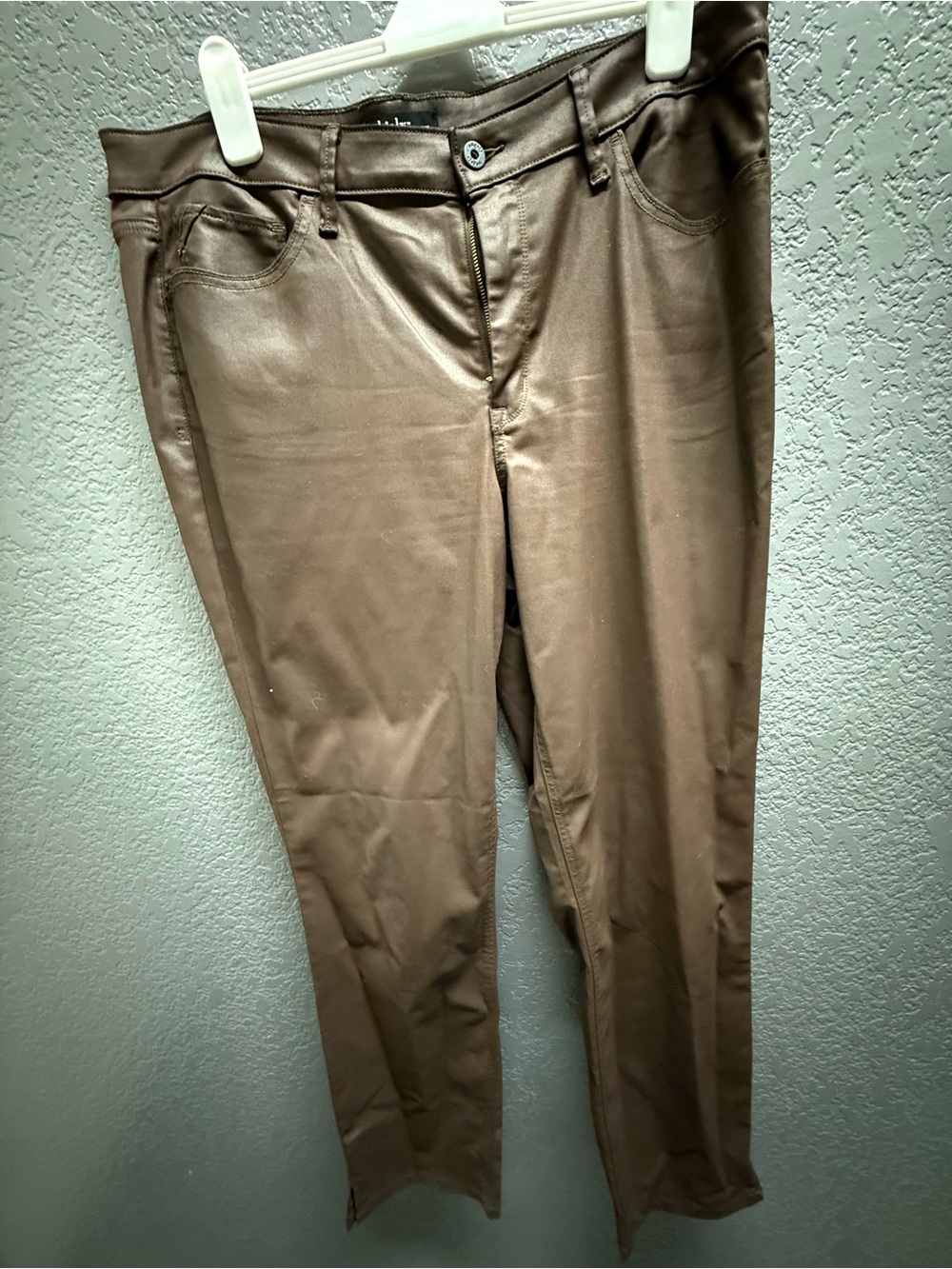 Women's Maurice’s Edgely Brown Faux Leather Pants 18 Long